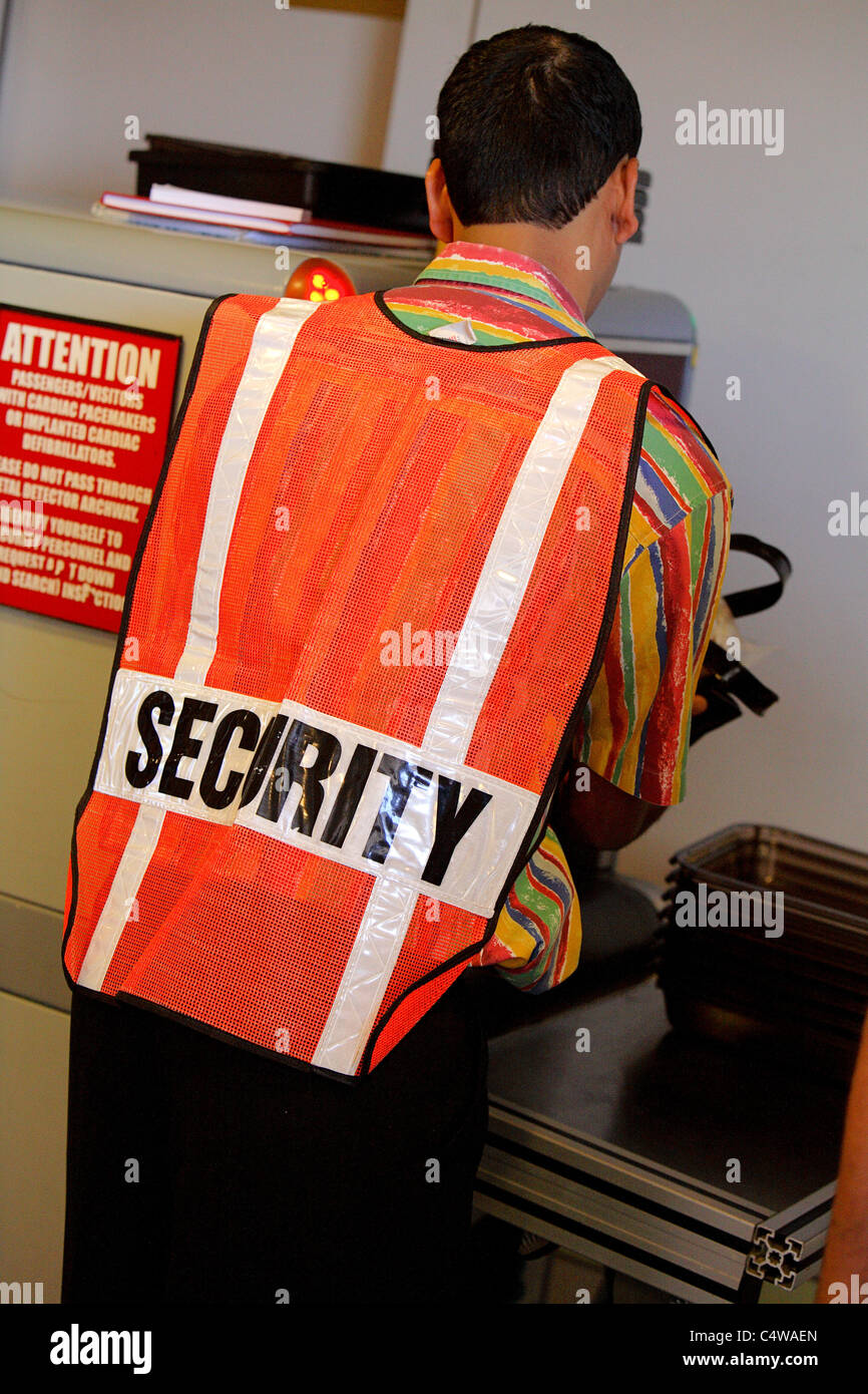 xray security machine at Lanzarote canary islands. screening
