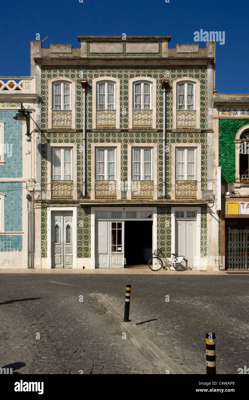 generic building facade in Portugal, architecture, local, typical Stock Photo