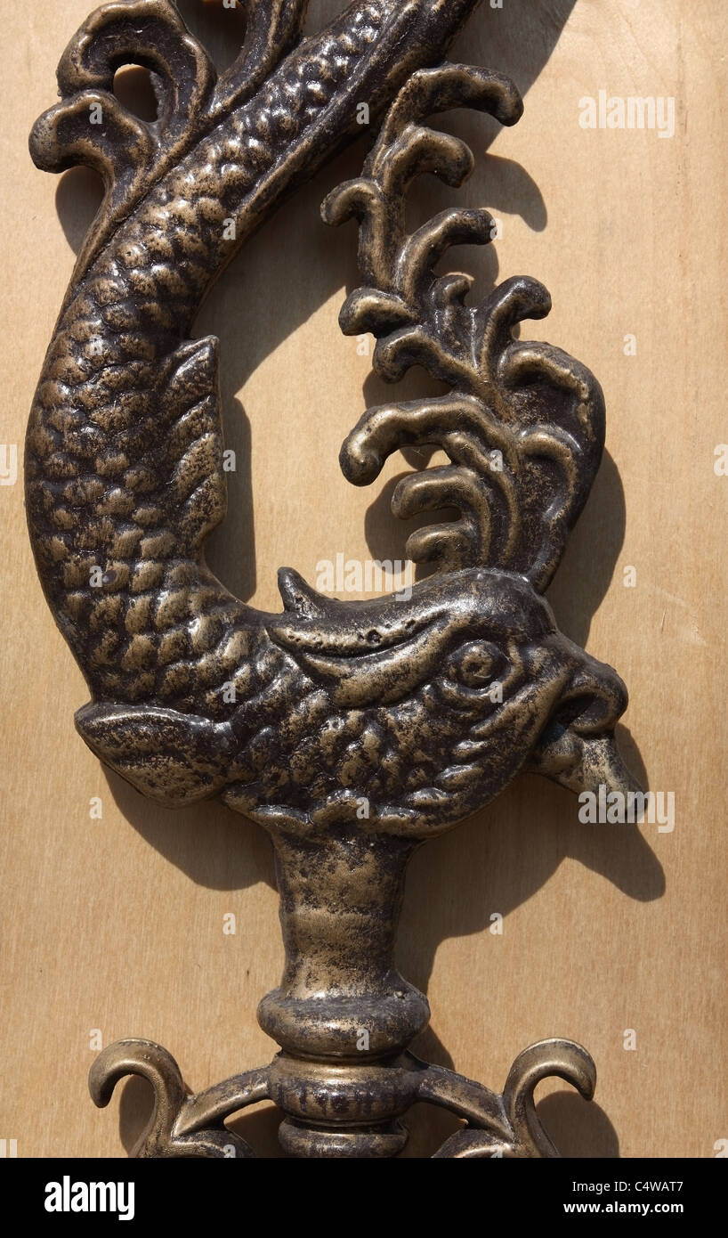 Detail of gate against the plywood Stock Photo Alamy