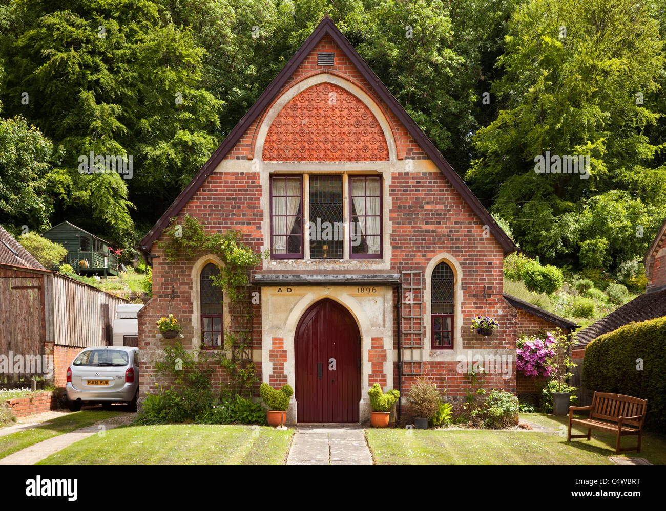 Converted chapel house, Milton Abbas, Dorset, England, UK Stock Photo