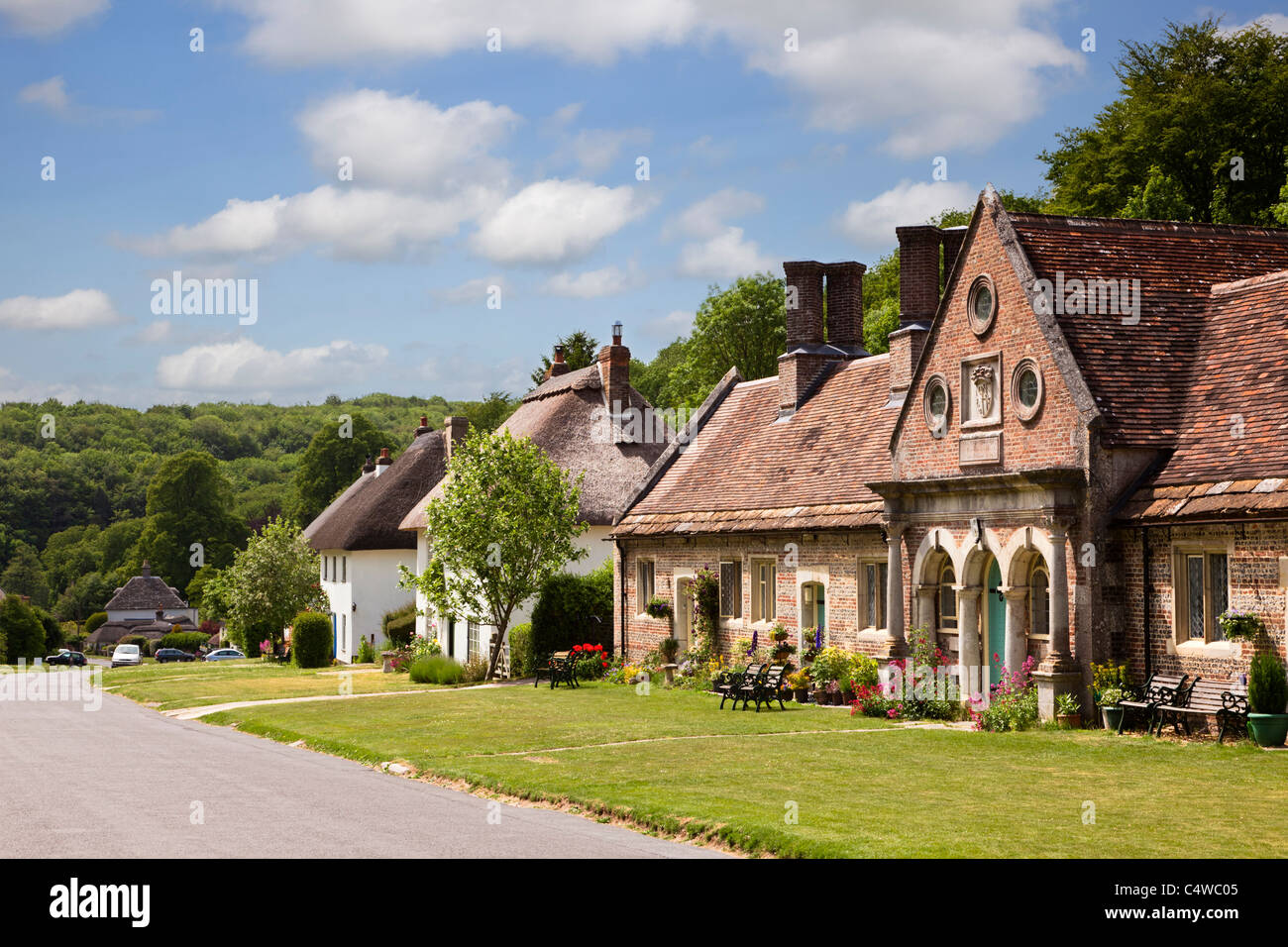 Milton Abbas village, Dorset, England, UK Stock Photo