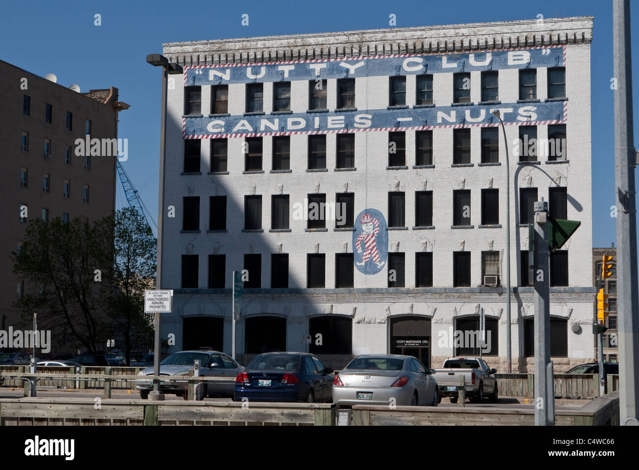 Nutty Club vintage Mural advertisement is pictured in Winnipeg Thursday May 26, 2011. Stock Photo