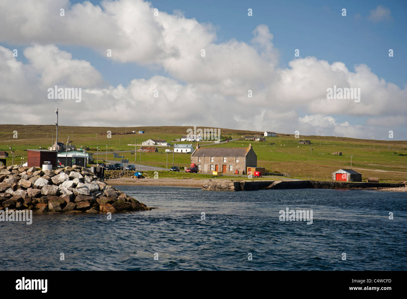 The Ferry Pier at Booth of Toft on Mainland Shetland. SCO 7285 Stock Photo