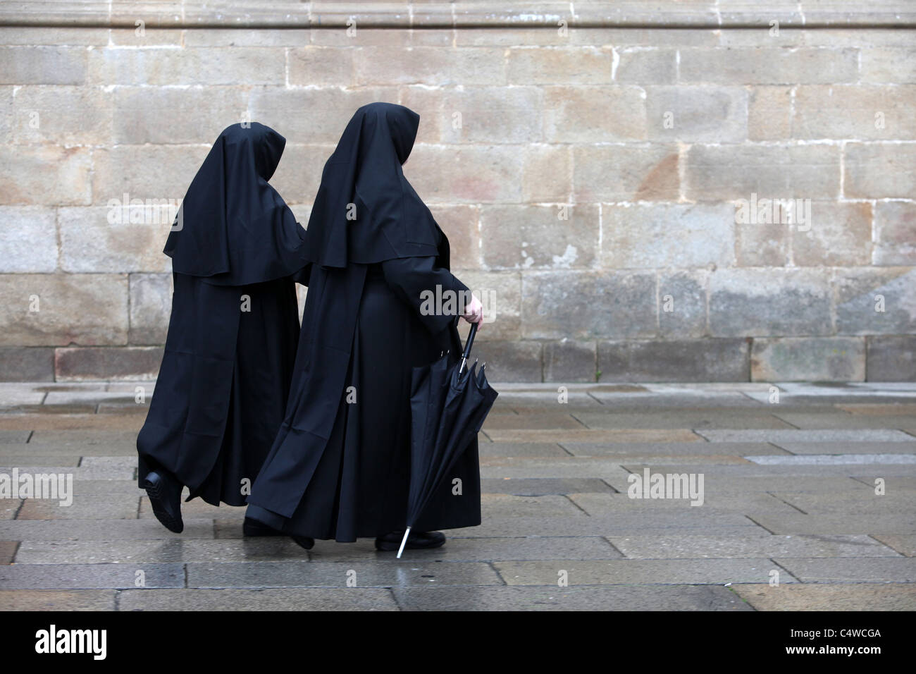 Two nuns walking Stock Photo Alamy