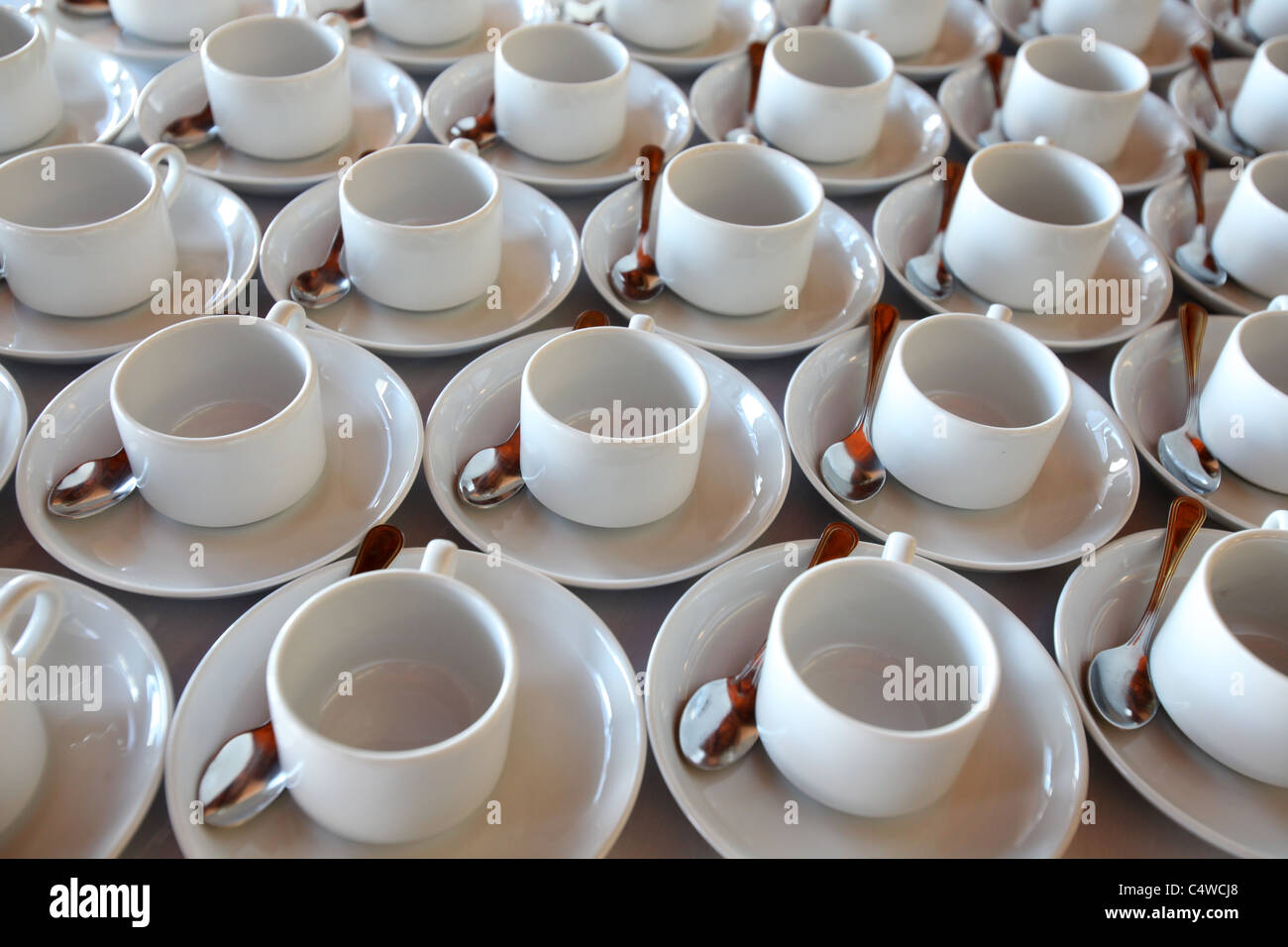 Teacups and saucers Stock Photo Alamy