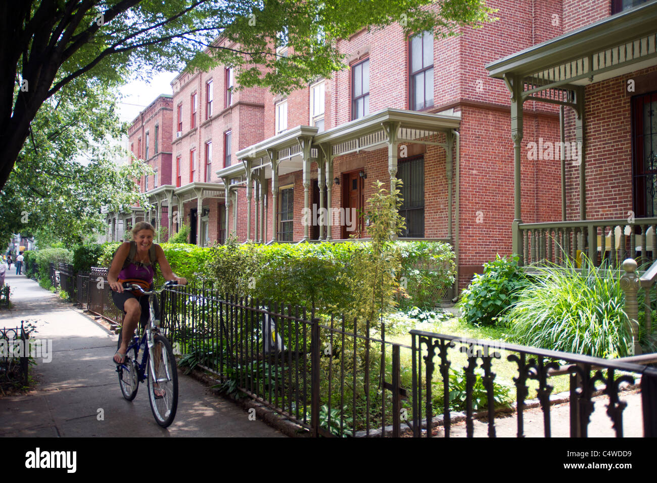 Astor Row townhouses, in the Harlem neighborhood of New York Stock