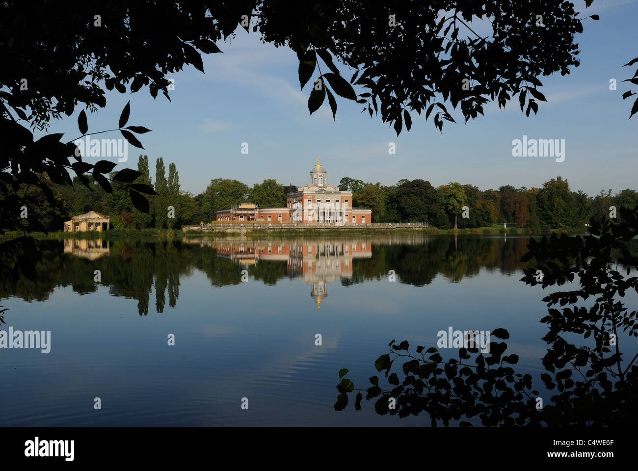 Potsdam. Marmorpalais with lake Heiliger See. Brandenburg, Germany. Stock Photo