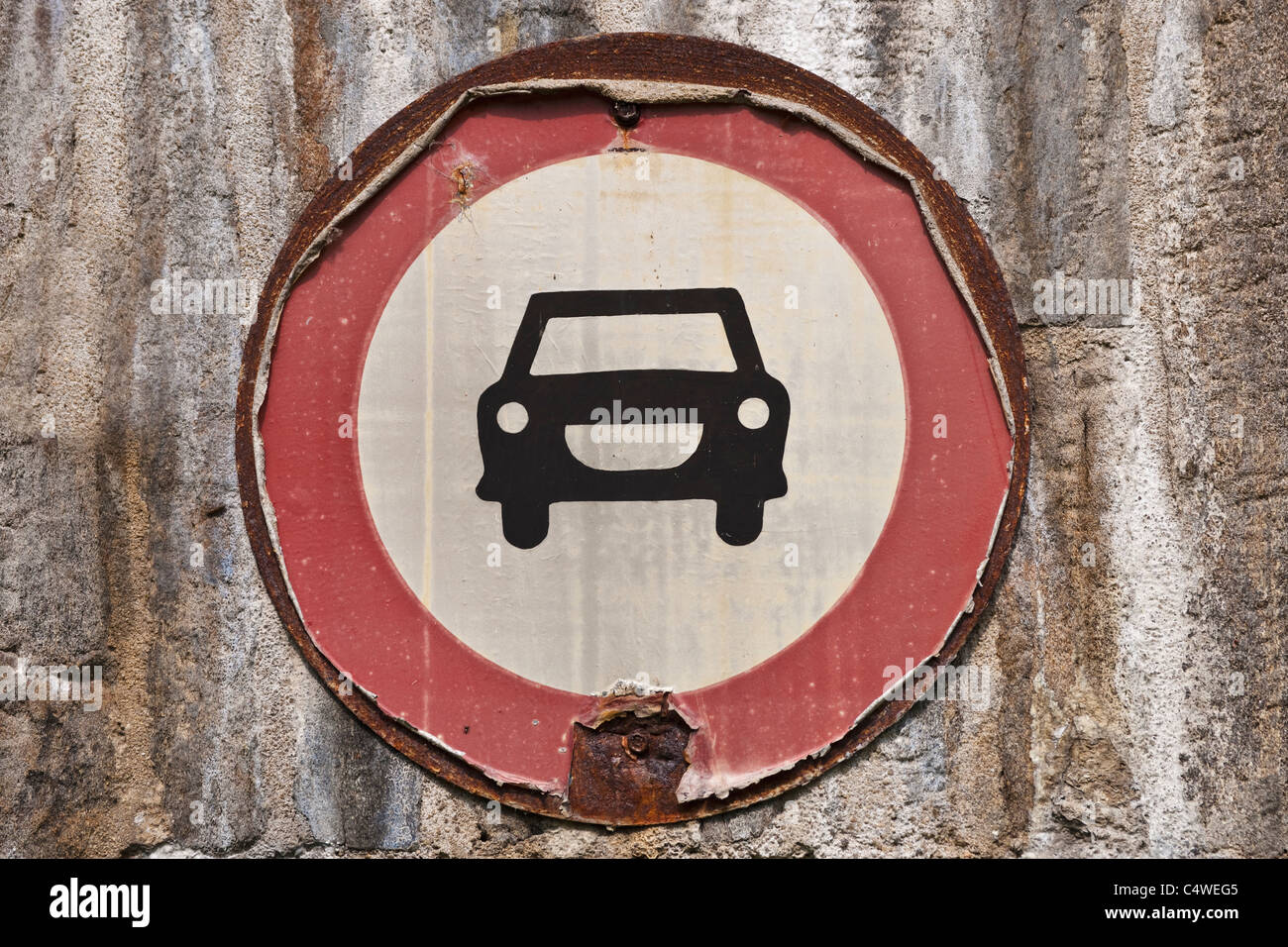 Durchfahrt verboten | No through road Stock Photo