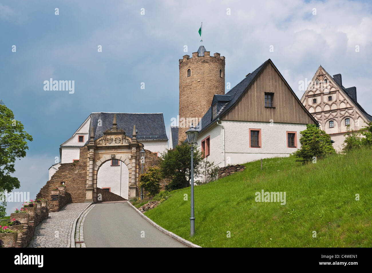 Burg Scharfenstein, Sachsen | Scharfstein castle, Saxony Stock Photo ...