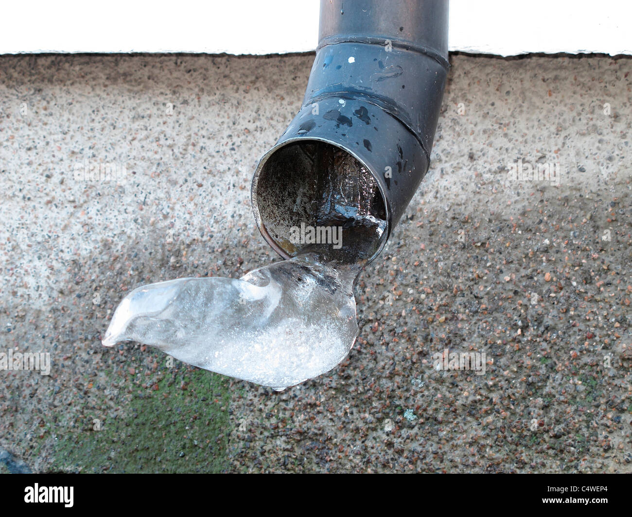 Scandinavia Finland Frozen ice hanging at water pipe Stock Photo Alamy