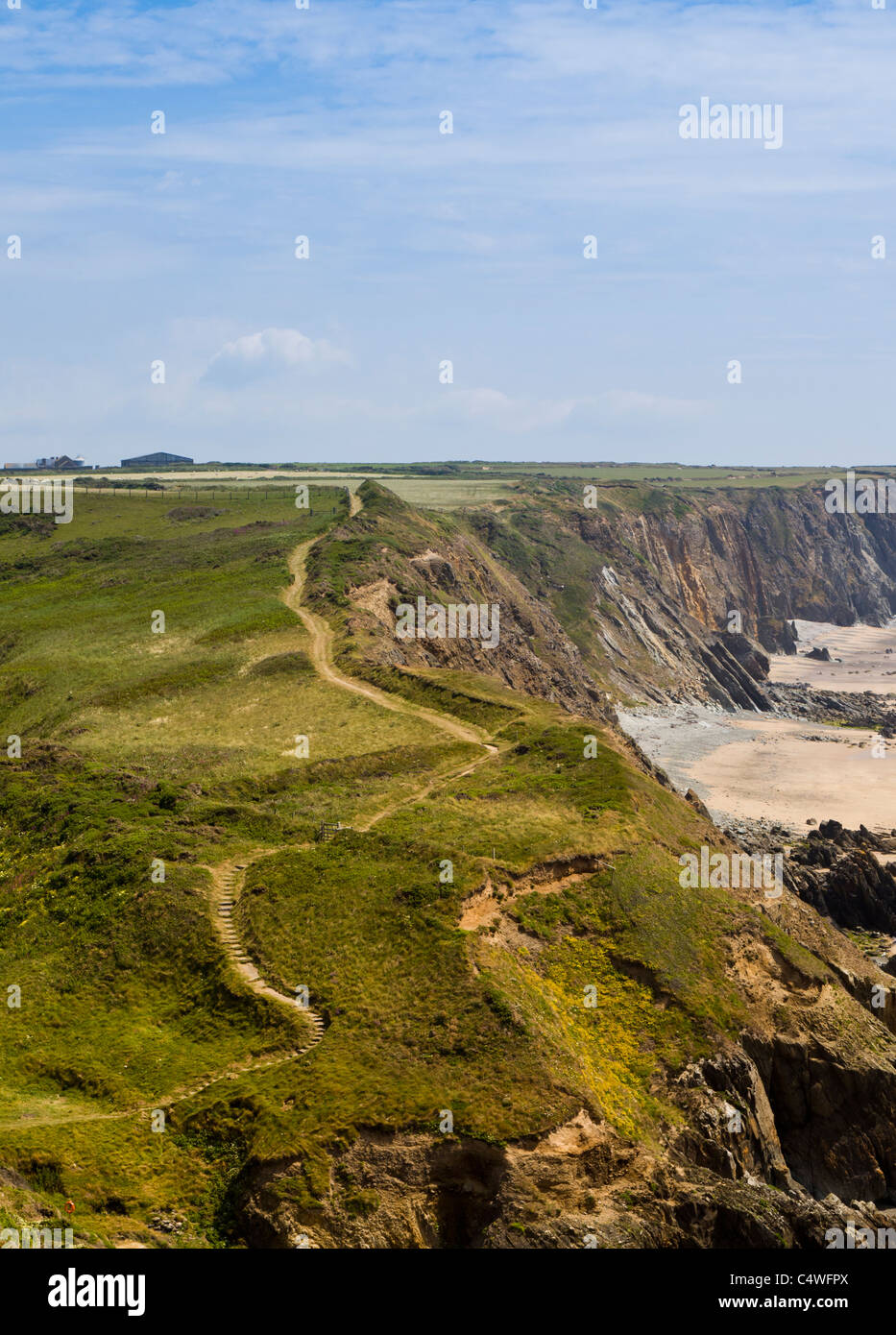 Pembrokeshire coastal path Marloes bay Marloes, Pembrokeshire Wales UK Stock Photo