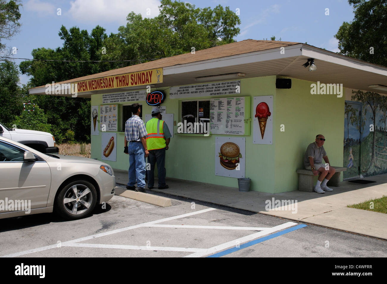 Roadside cooked to order food establishment at Summerfield Florida USA