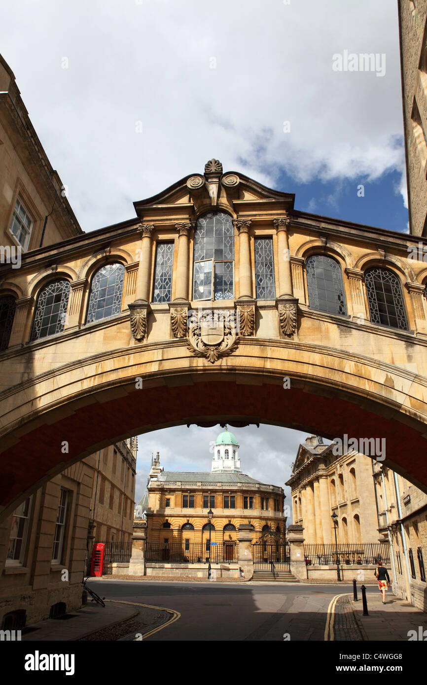 The Bridge of Sighs in Oxford, England. Stock Photo