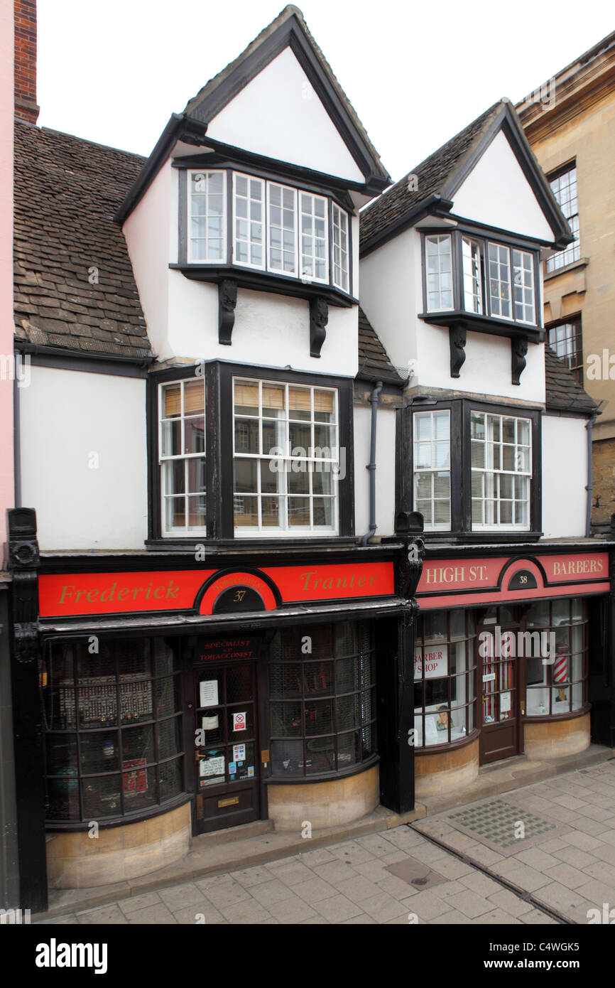 Shops on the High Street of Oxford in England Stock Photo Alamy