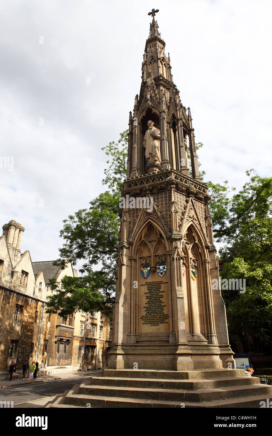 The Martyrs' Memorial in Oxford, England. Stock Photo