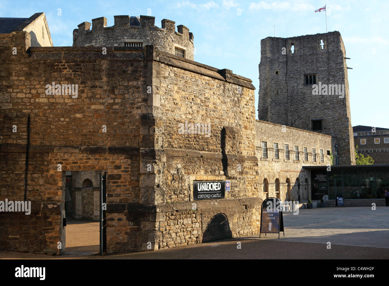 Oxford Castle in Oxford, England. Stock Photo