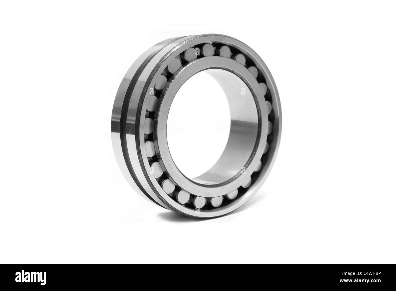 This image shows a radial thrust bearing on a white background Stock