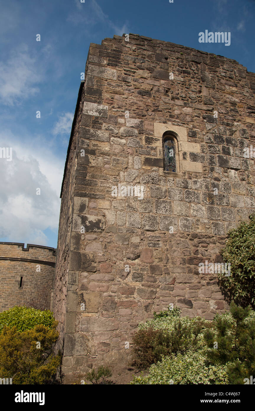 Scotland, Edinburgh. Historic Edinburgh Castle. St. Margaret's Chapel