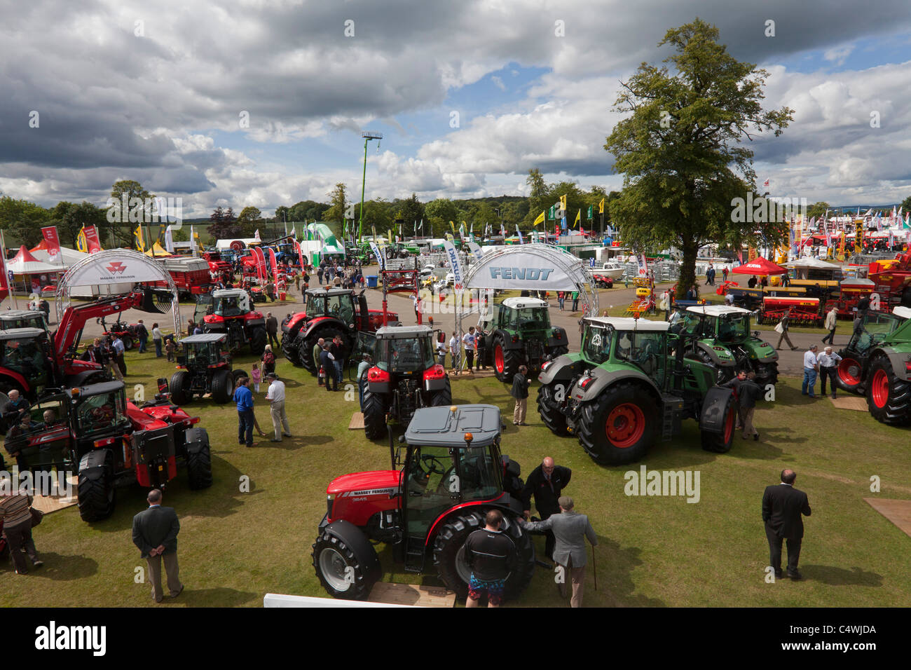 Farm machinery on display on the opening day of the 2011 Royal Highland ...