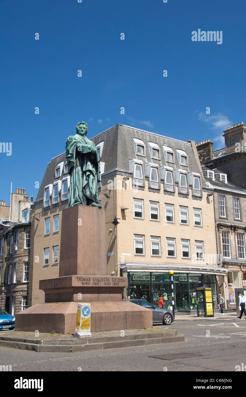 Scotland, Edinburgh. Historic Street, statue of Thomas Chalmers