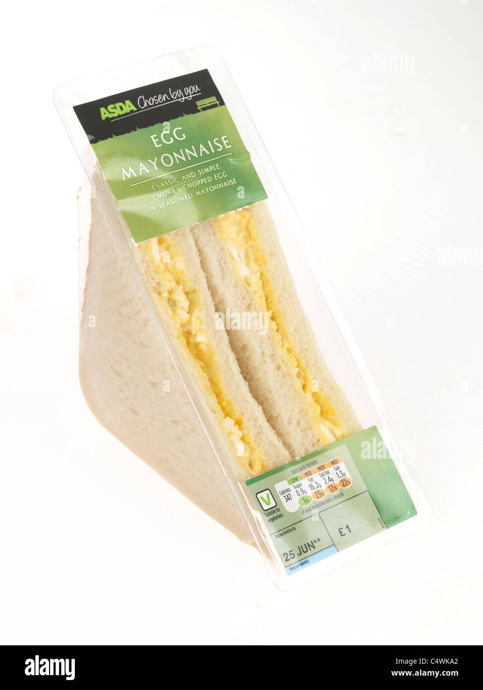 Asda Egg Mayonnaise Sandwich Stock Photo Alamy