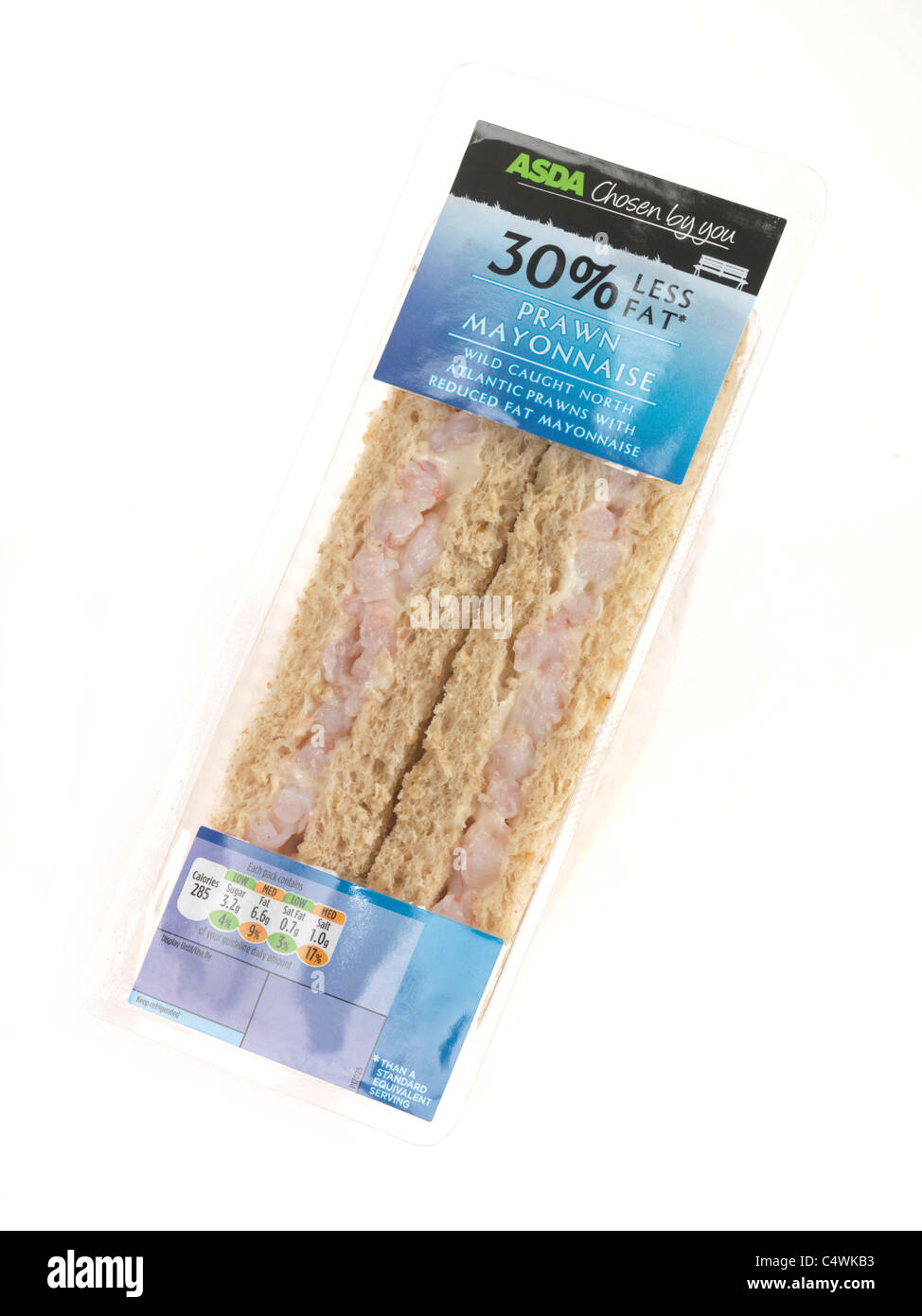 Asda Prawn Mayonnaise Sandwich Stock Photo Alamy