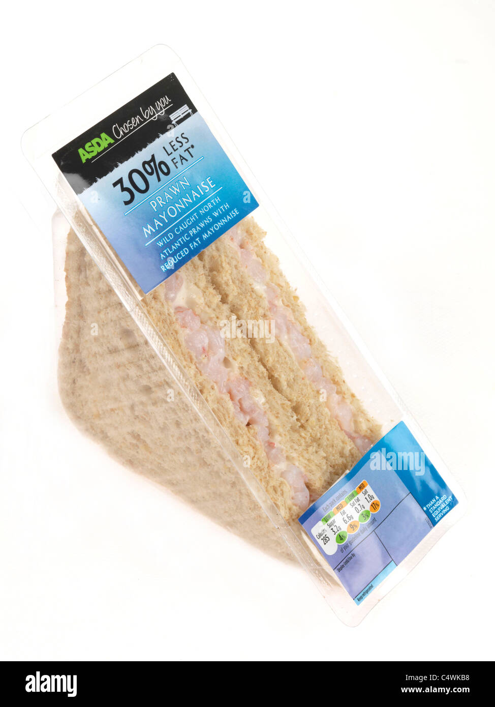 Asda Prawn Mayonnaise Sandwich Stock Photo Alamy