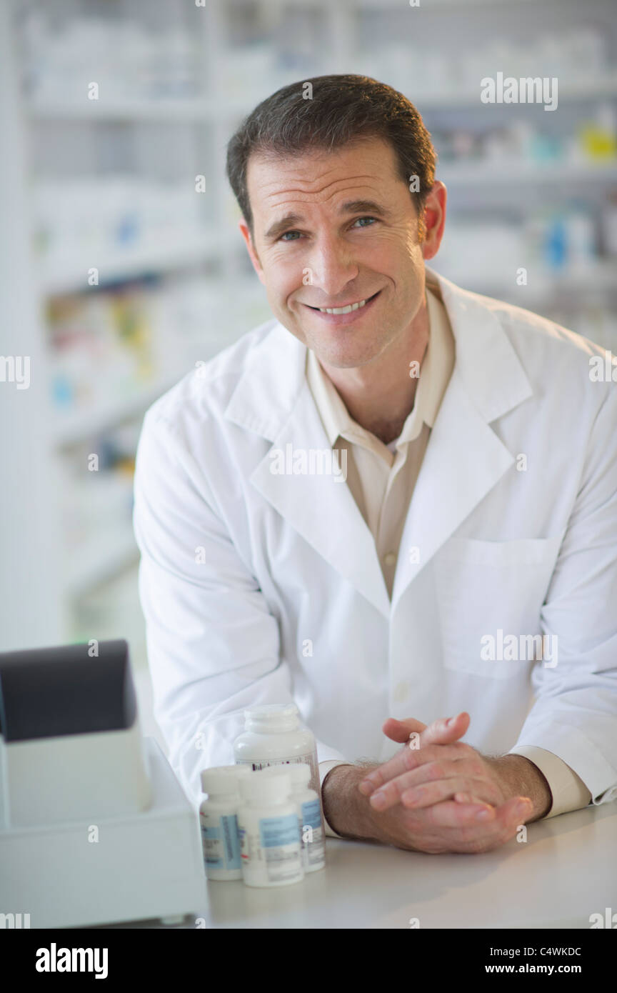 USA, New Jersey, Jersey City, Portrait of pharmacist Stock Photo Alamy