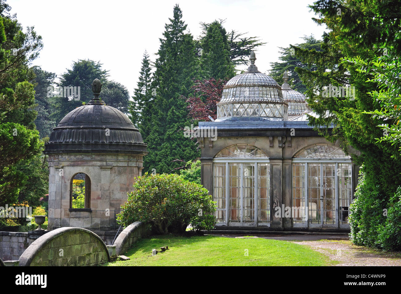 The Pavilion in The Gardens at Alton Towers Theme Park, Alton, Staffordshire, England, United Kingdom Stock Photo