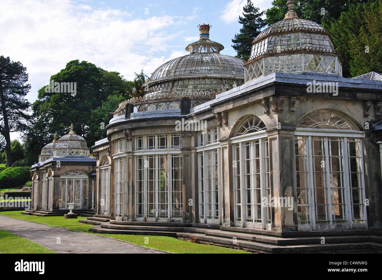 The Pavilion in The Gardens at Alton Towers Theme Park, Alton, Staffordshire, England, United Kingdom Stock Photo