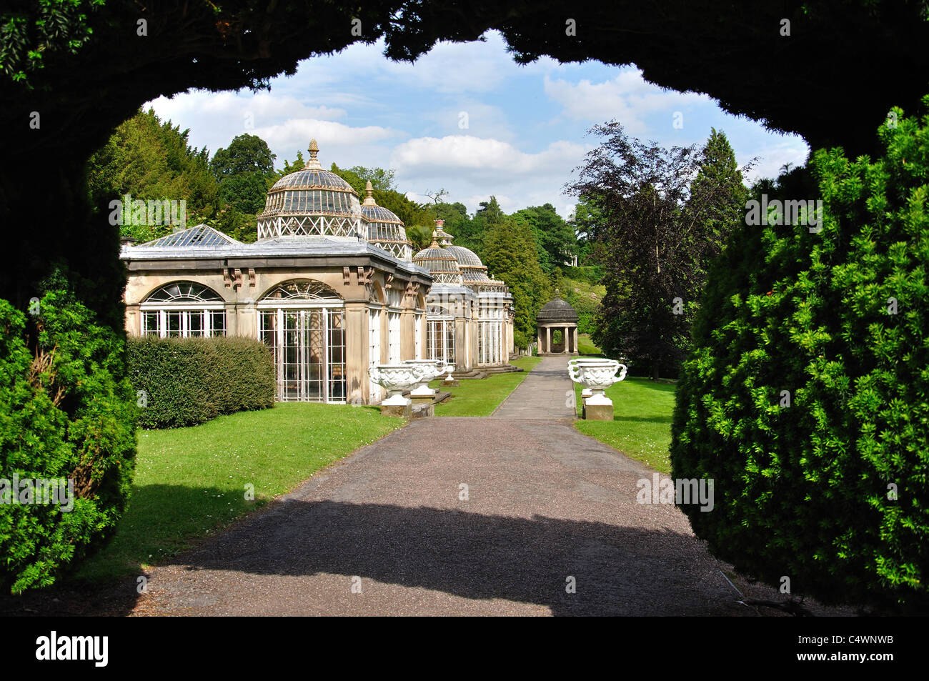 The Pavilion in The Gardens at Alton Towers Theme Park, Alton, Staffordshire, England, United Kingdom Stock Photo