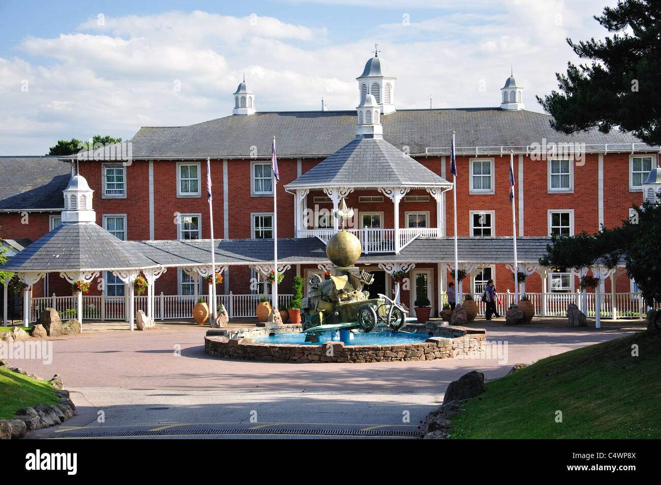 Fountain sculpture at Alton Towers Hotel entrance, Alton Towers Theme