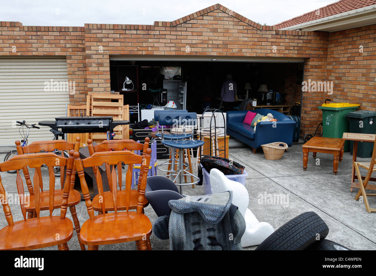Garage sale at a suburb in Melbourne, Australia Stock Photo Alamy