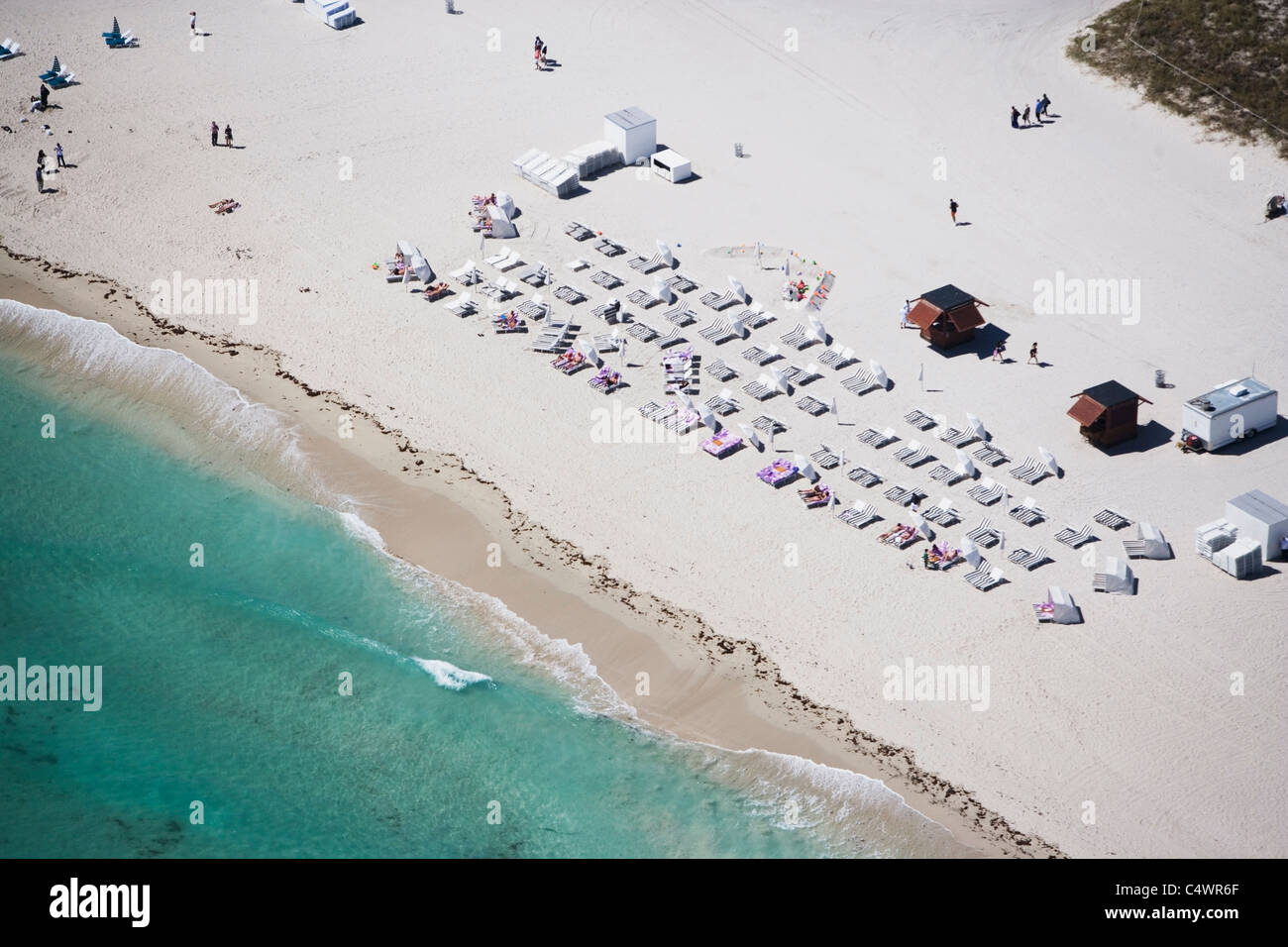 USA,Florida,Miami,Aerial view of sandy beach Stock Photo
