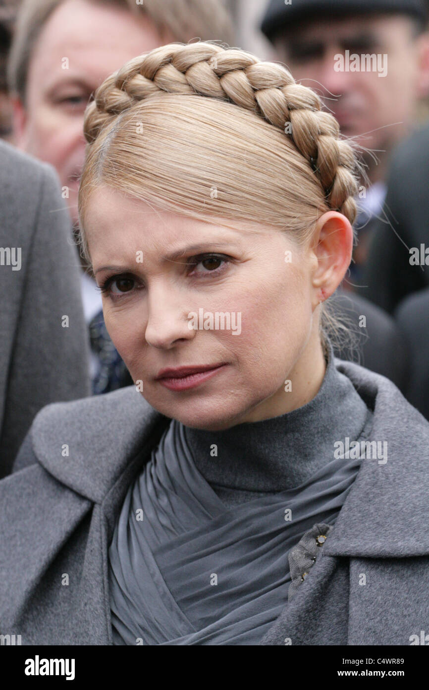 December 1, 2009. Prime Minister Yulia Tymoshenko paid an official visit to Lviv region. Stock Photo