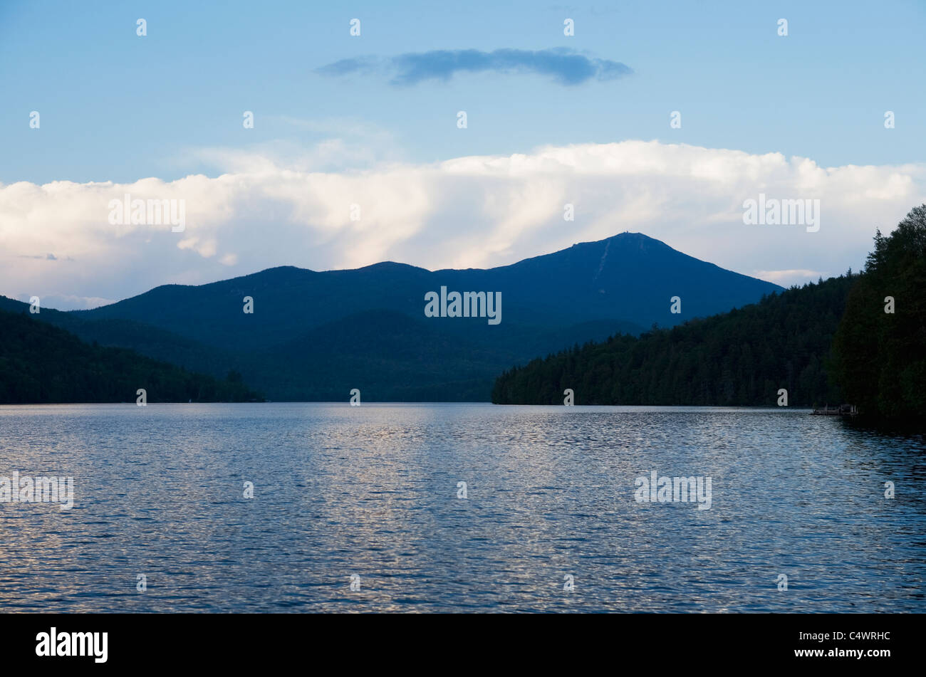 Lake placid lake new york twilight hires stock photography and images
