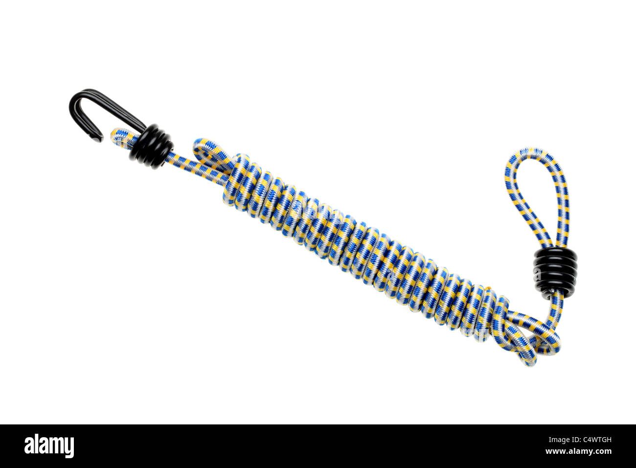 Sretchy bungee cord isolated on white background Stock Photo Alamy