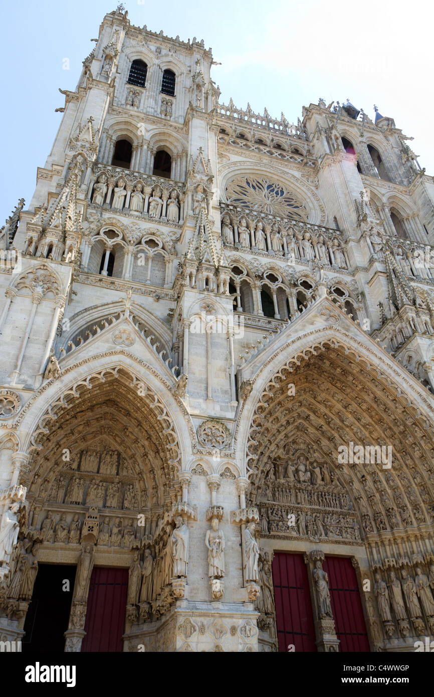 The Cathedral of Our Lady of Amiens. Cathédrale Notre-Dame d'Amiens. Amiens Cathedral Stock Photo