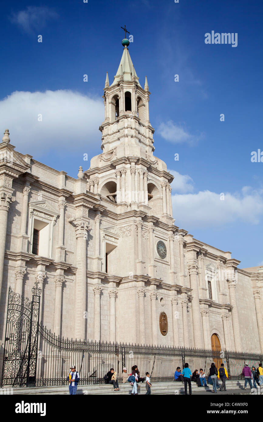 Basilica Cathedral of Arequipa, Arequipa, Peru Stock Photo