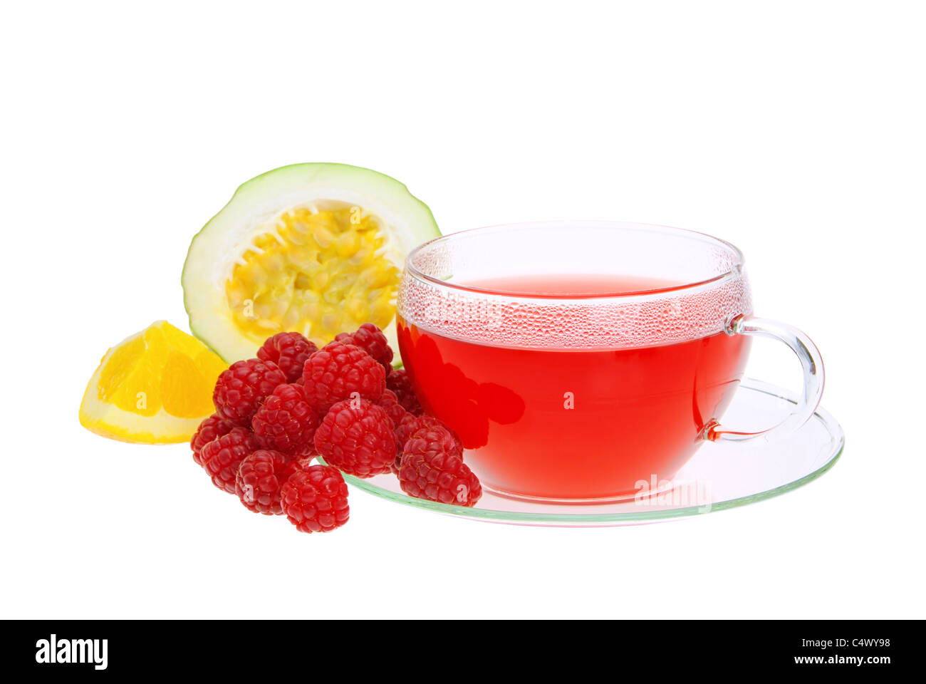 Tee Himbeere - raspberry tea 05 Stock Photo