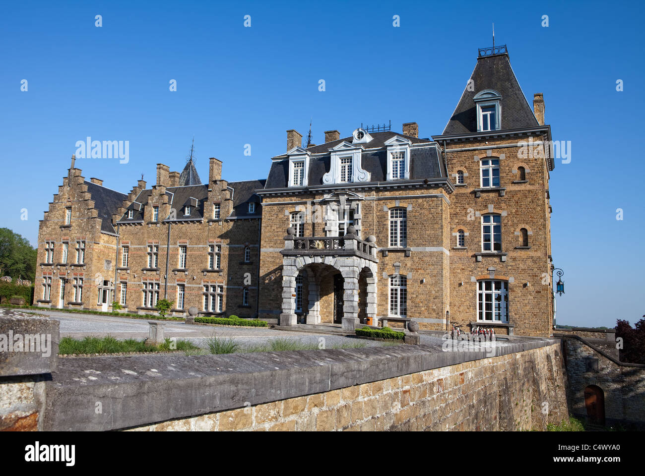 Hotel Château de la Poste castle, Domaine de Ronchinne, Maillen, Namur, Wallonia, Belgium, Europe Stock Photo