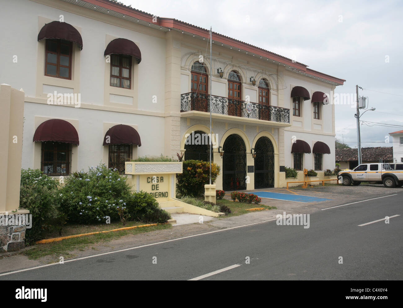 View of the Municipal government office at Penonomé city, Coclé province, Panamá. Stock Photo