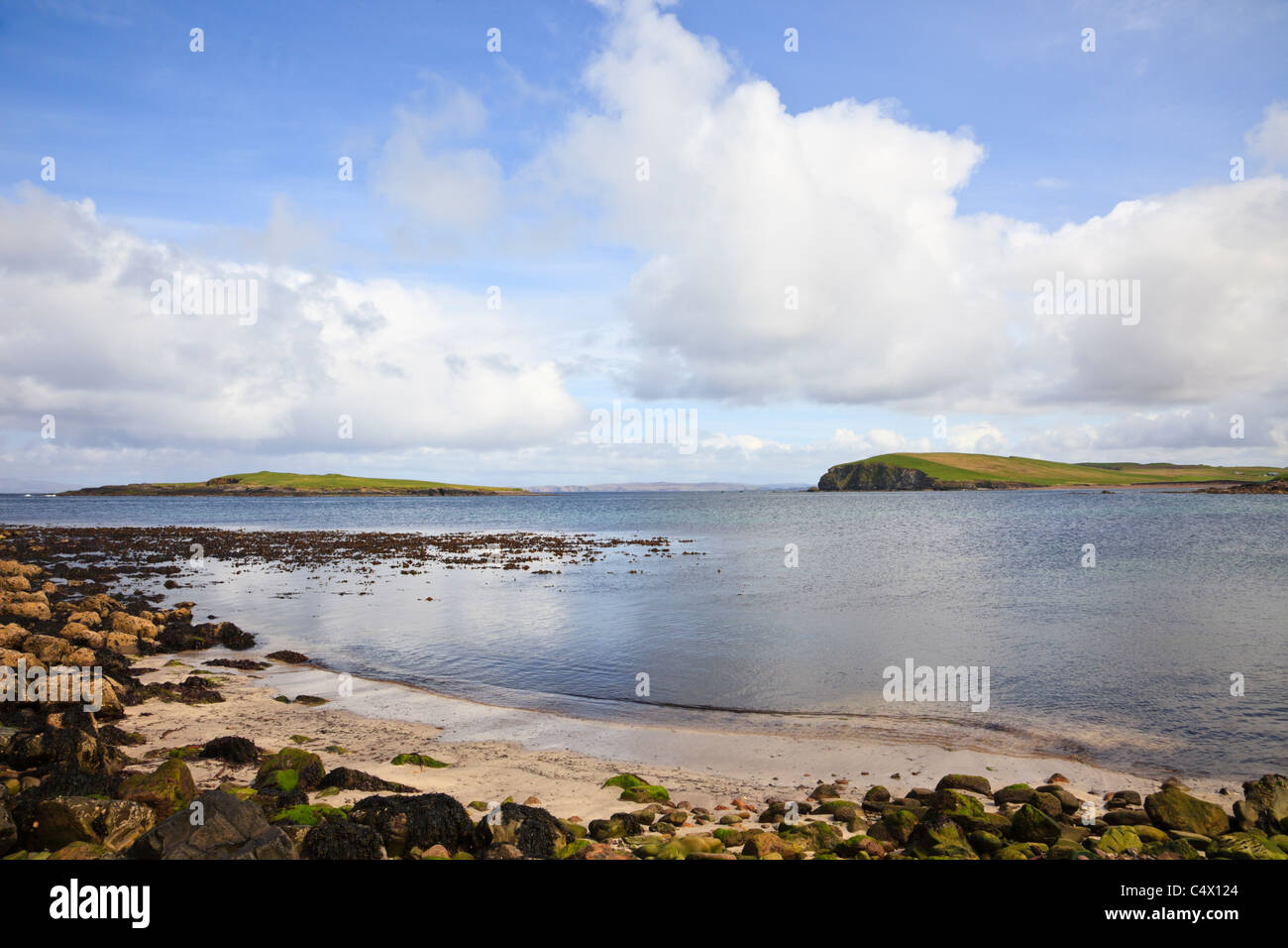 Ness of Melby, Sandness, Shetland Islands, Scotland, UK. View across