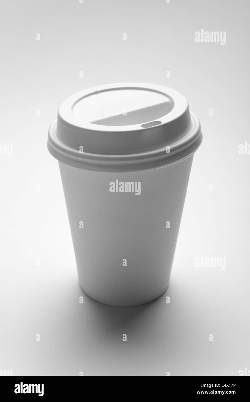 White Paper Cup close up Stock Photo