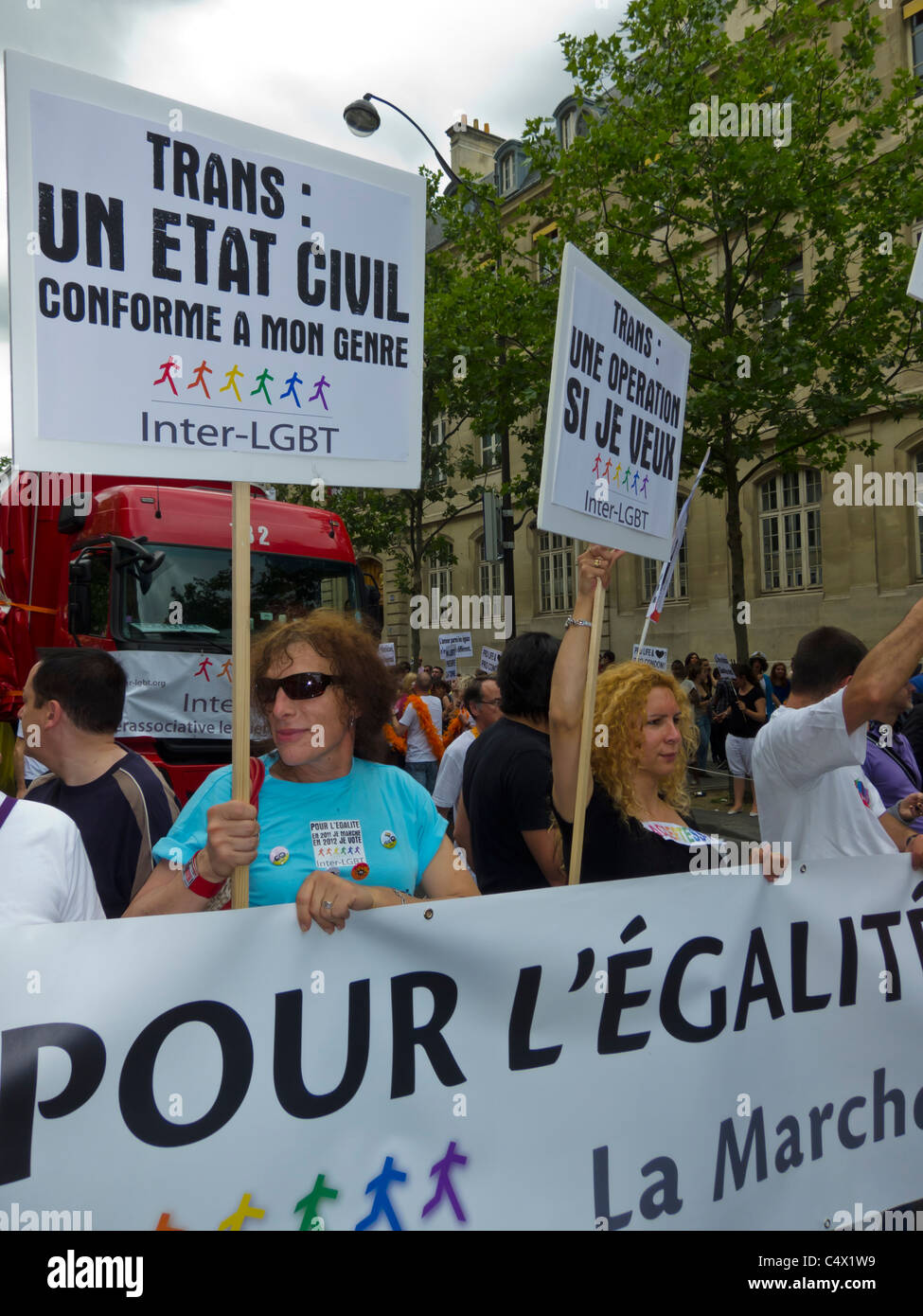 Paris, France, Gay Pride, Inter LGTB March front of Parade Women