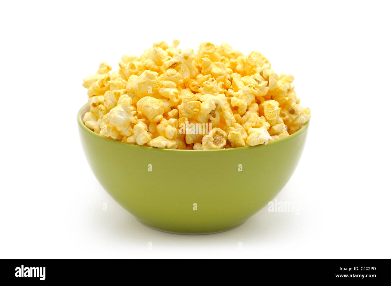 Bowl of Popcorn, Bowl of Gluten Free, Organic Popcorn Stock Photo
