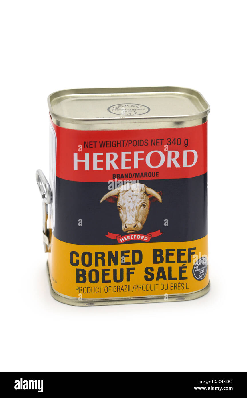 Corned Beef, Tinned / Canned Stock Photo