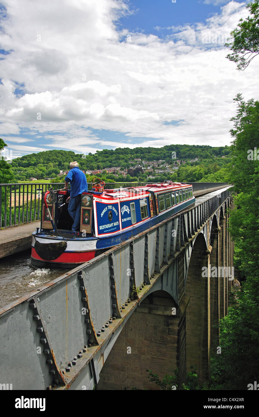 Pontcysyllte Aquaduct & Canal, Trevor, Wrexham County Borough, Wales, United Kingdom Stock Photo