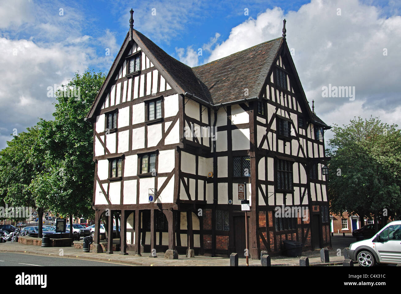 17th century Rowley's House, Barker Street, Shrewsbury, Shropshire, England, United Kingdom Stock Photo