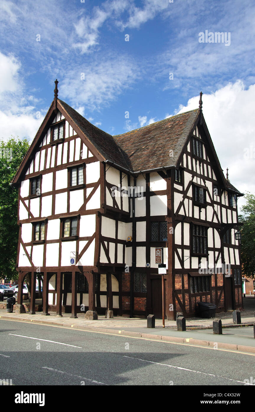 17th century Rowley's House, Barker Street, Shrewsbury, Shropshire, England, United Kingdom Stock Photo
